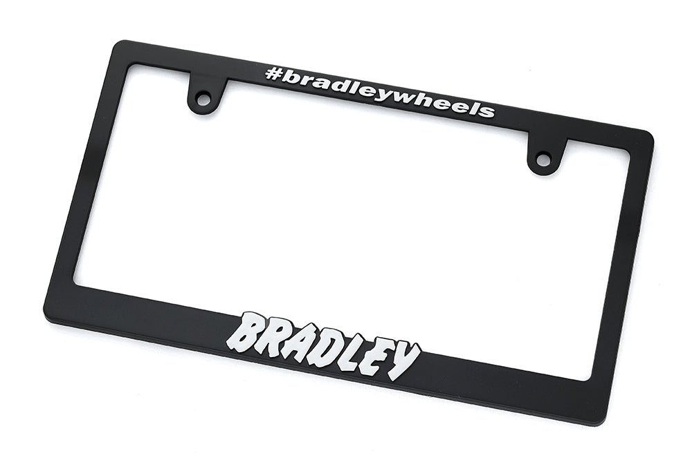 BRADLEY Wheels 3D Number Plate Frame -Silver