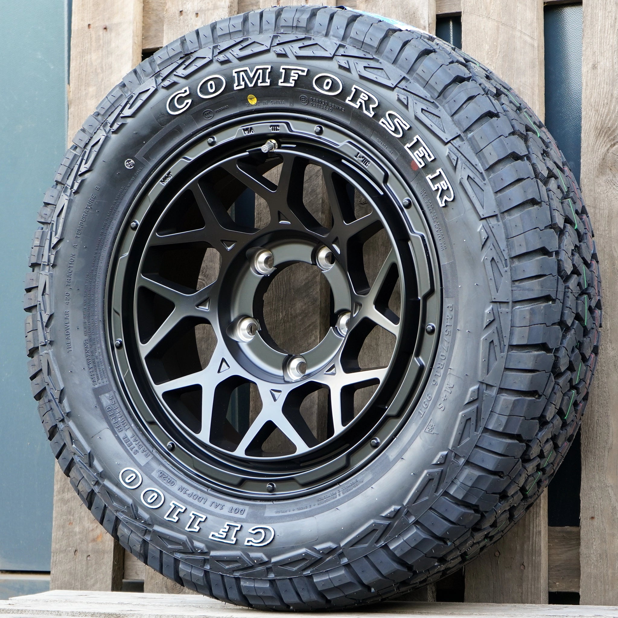 Magpie M-01 Wheel & Tyre Package for Suzuki Jimny (2018+) with comforser cf1100 215/70R16 tyres