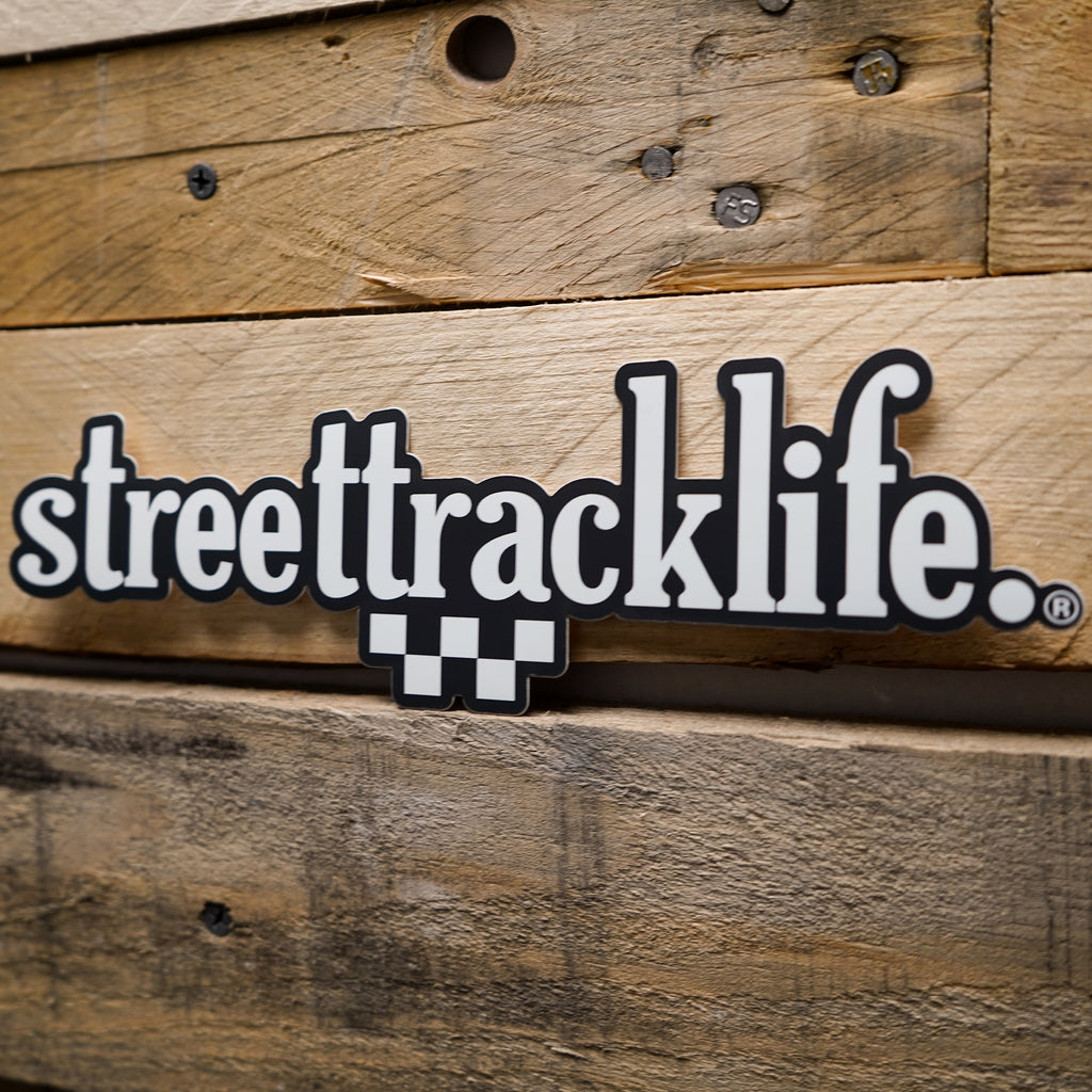 STREET TRACK LIFE White/Black Slap Sticker