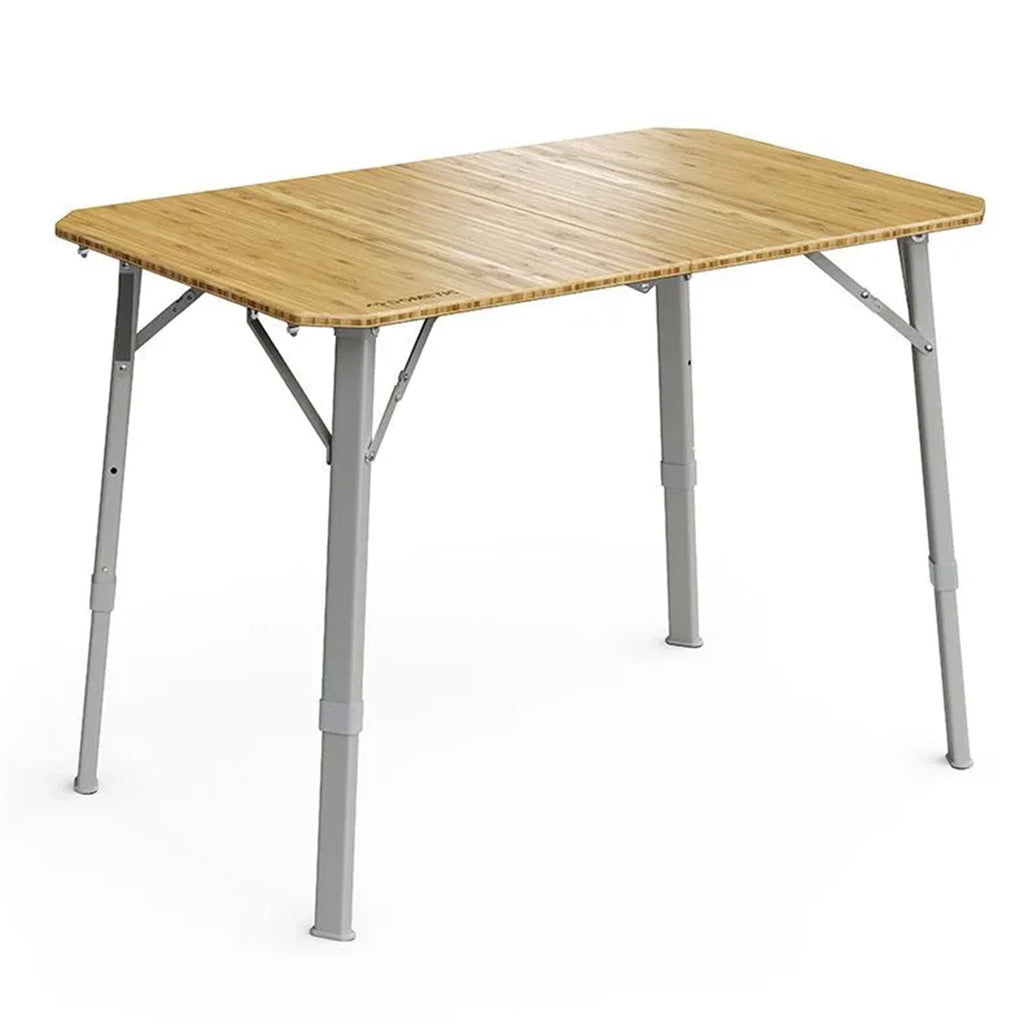 Dometic Go Compact Camp Table / Bamboo Top Camping Table With Adjustable height legs fold away