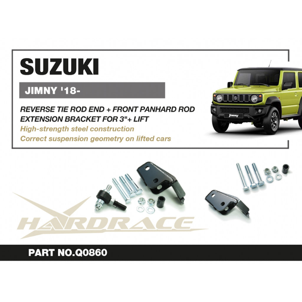 HARDRACE Front Panhard Rod Relocation Bracket & Tie Rod End for Suzuki Jimny (2018+)